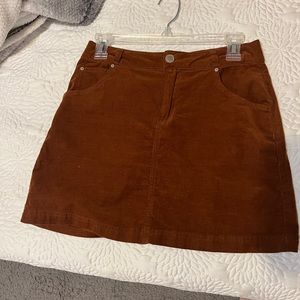 Copper Key Jean Skirt